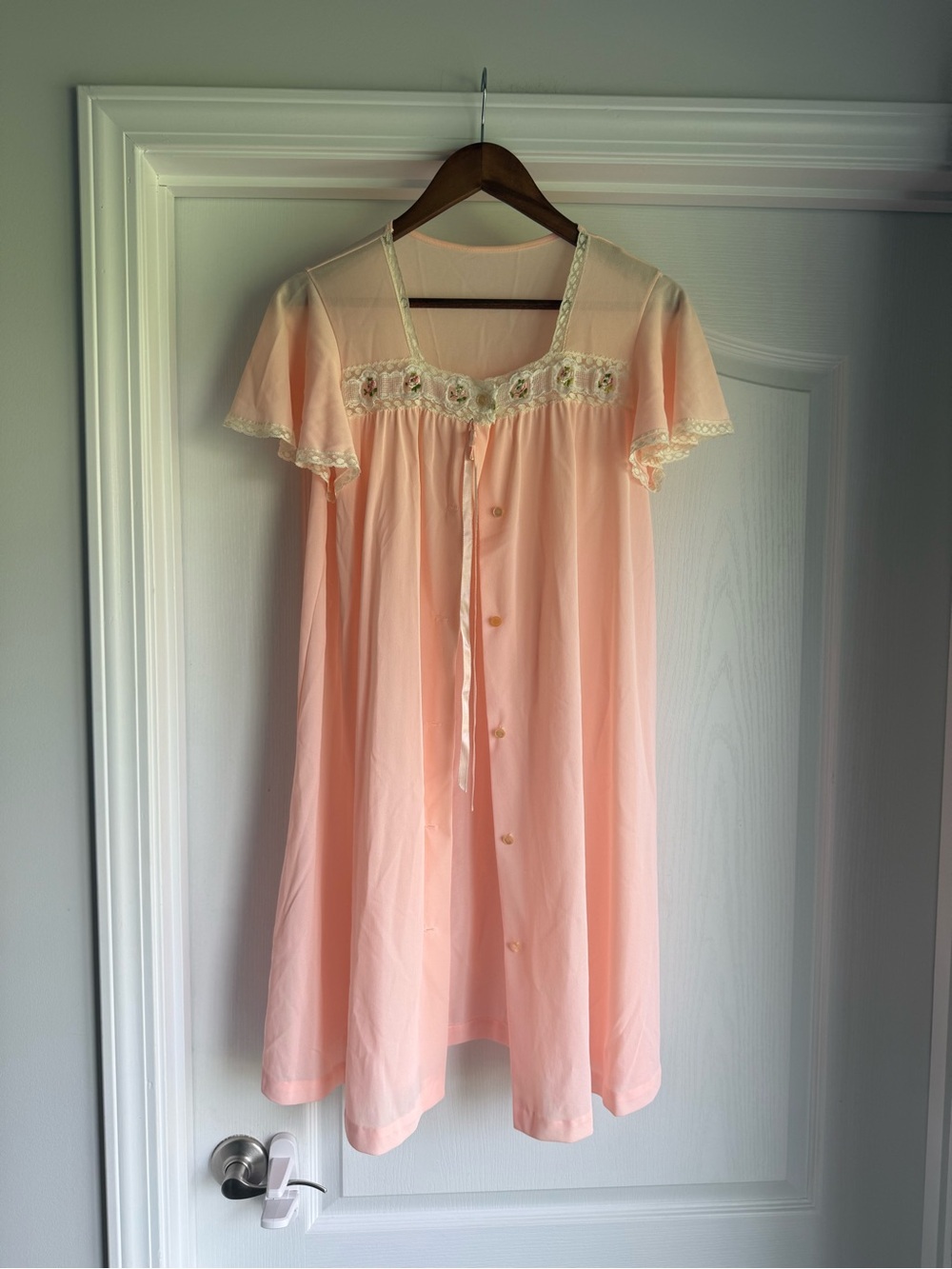 Vintage Penneys Gaymode Pink Lace-Trim Nightgown - Women Intimates